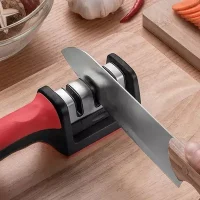 MANUAL RED KNIFE SHARPENER 3-STAGE SHARPENING TOOL FOR CERAMIC KNIFE AND STEEL KNIVES